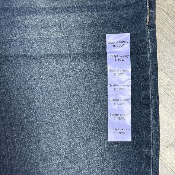 Vylette Sculpt Skinny Jeans Women’s 11 30W Indigo Stretch Denim Mid Rise NWT - Picture 3 of 13